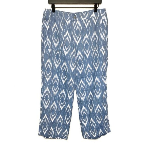 Chico’s Linen Ultimate Fit Crop Pants - Picture 1 of 9